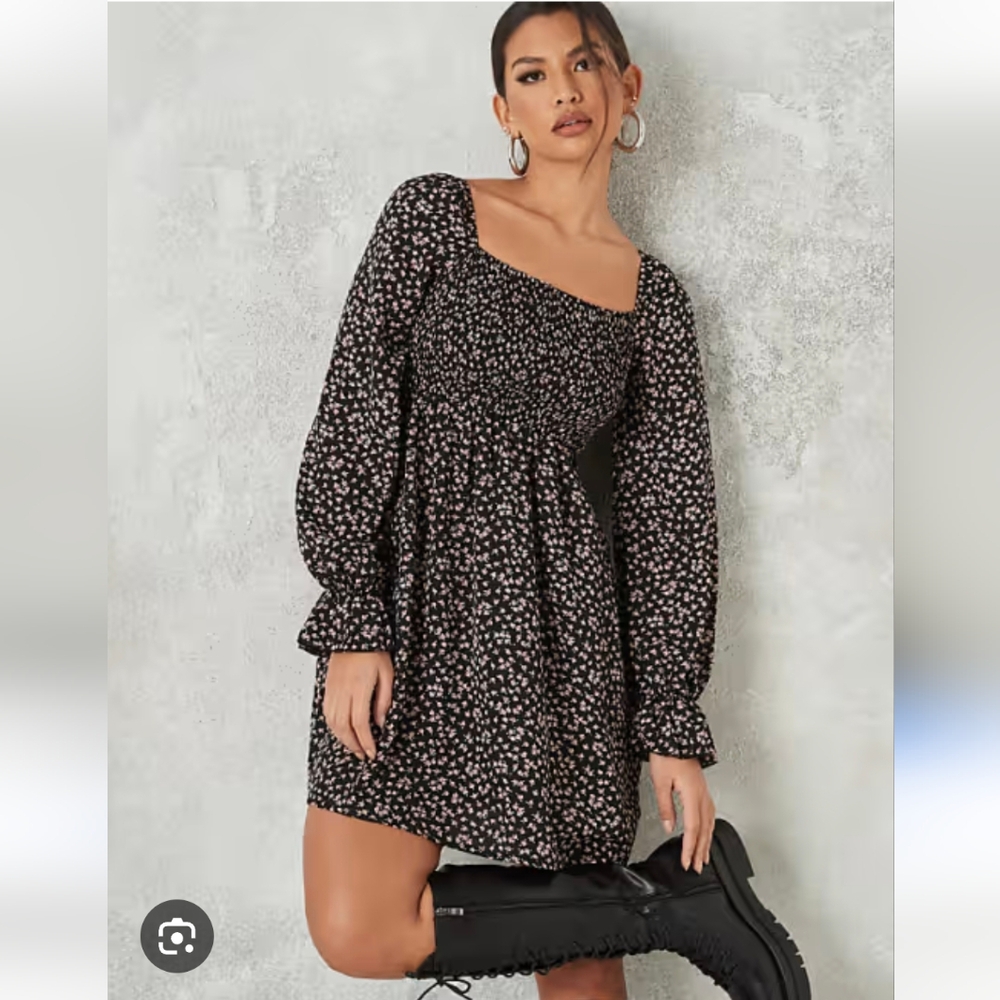 Missguided milkmaid mini dress with shirred bust